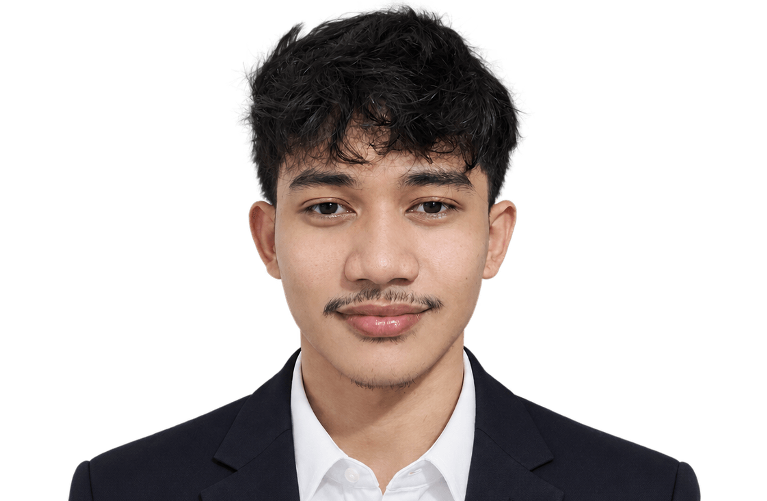 Theo Cedric Chan wearing a dark blazer and white shirt